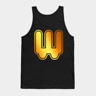 W Golden letter Tank Top